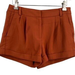 AMANDA UPRICHARD NEW YORK WOMENS RUST TROUSER SHORTS SIZE SMALL NWOT